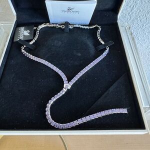 Swarovski Lavender Y Tennis Necklace
